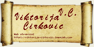 Viktorija Ćirković vizit kartica